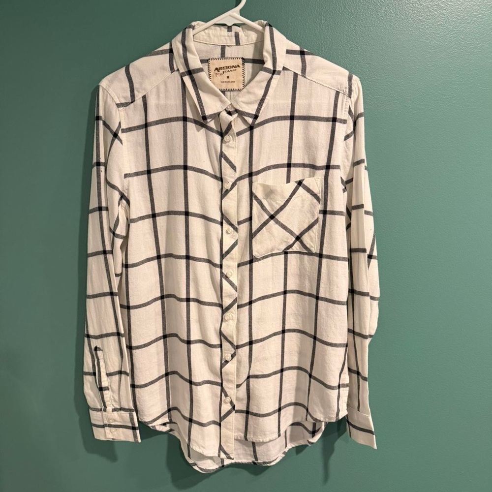 White and black Plaid Shirt